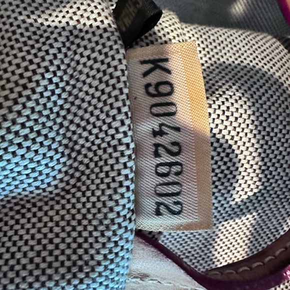 Vintage Dooney & Bourke Lavender Pebble Grain Leather Satchel - Vachetta Trim - Picture 8 of 9